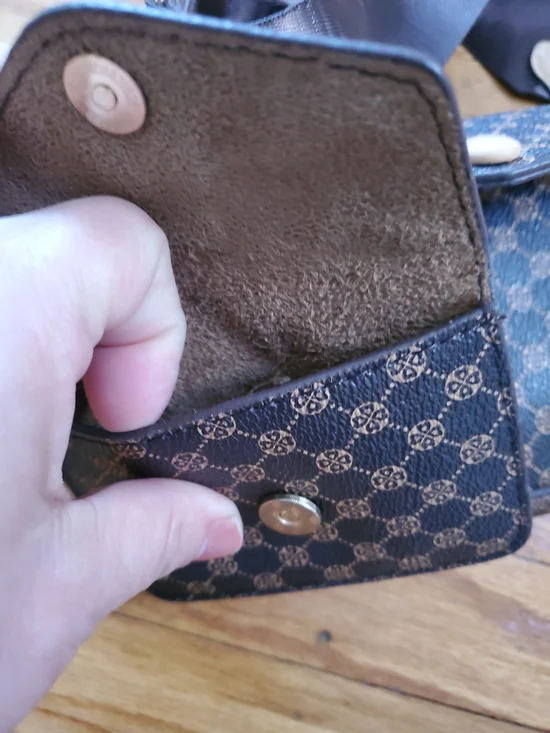 Brown Patterned Crossbody Bag with Coin Pouch - Picture 2 of 8